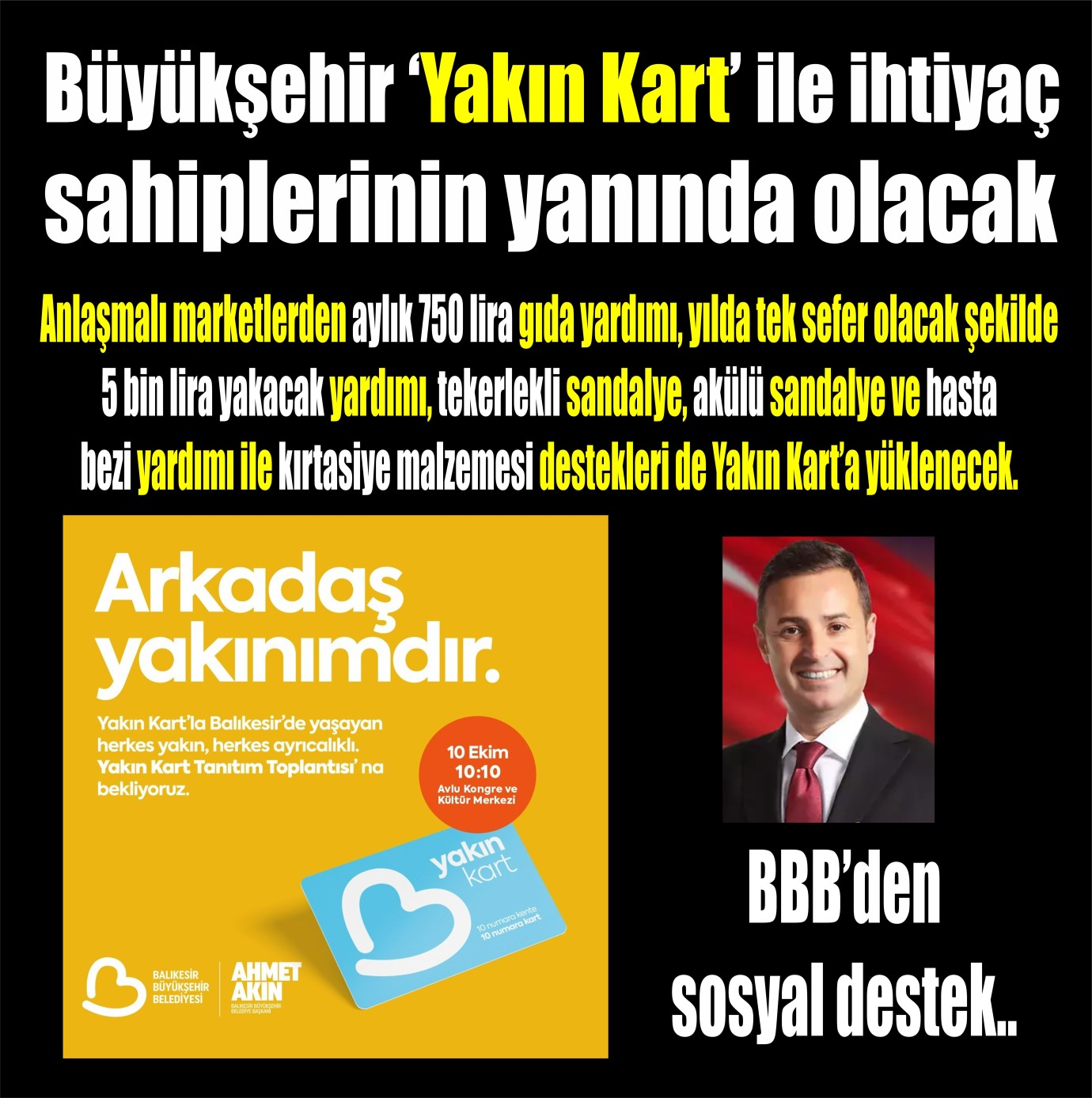 Yakın Kart lansmanla tanıtılacak