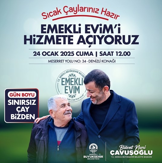 Denizli'de Emekli Evim Hizmete Giriyor