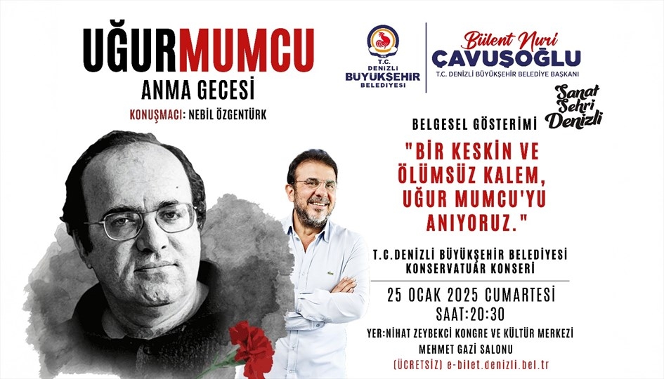 Denizli Büyükşehir, Uğur Mumcu'yu Anma Gecesi Düzenledi