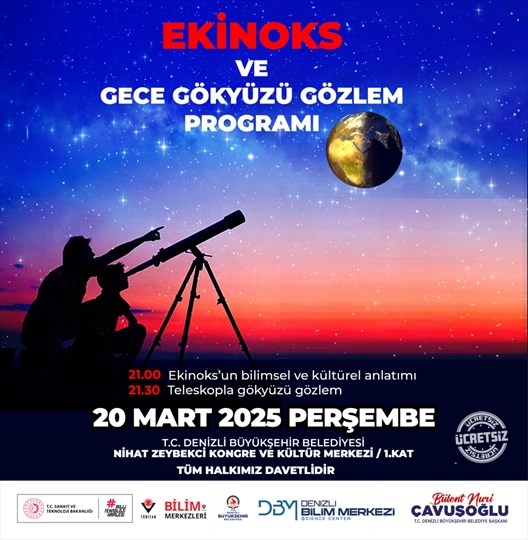 Büyükşehir’den Ekinoks ve Gökyüzü Gözlem Şöleni
