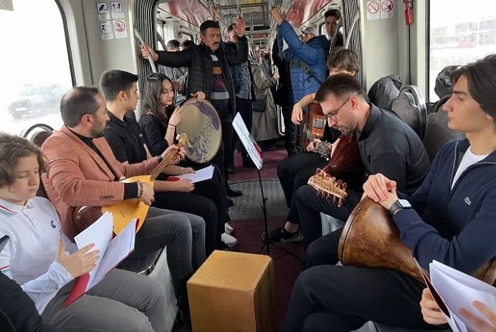 Kayseri Metrosu'nda 'Çanakkale Ruhu' Yaşatıldı
