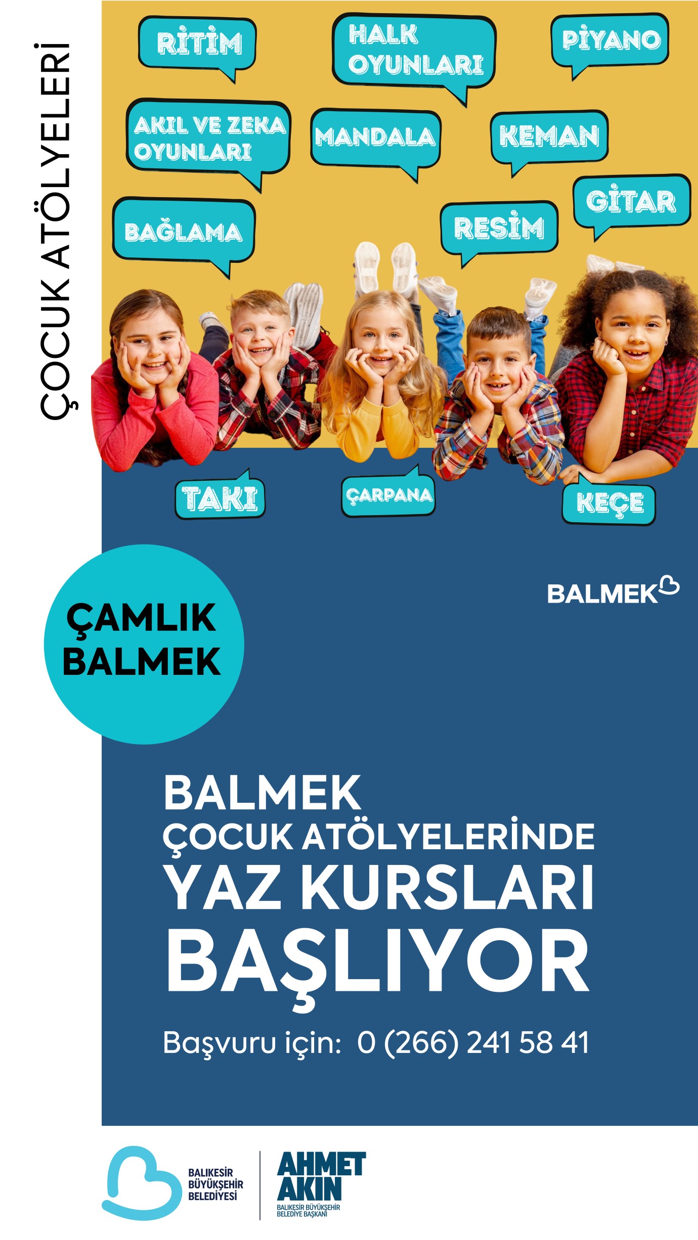 Balıkesir Büyükşehir Belediyesi yaz tatilinde çocukları unutmuyor