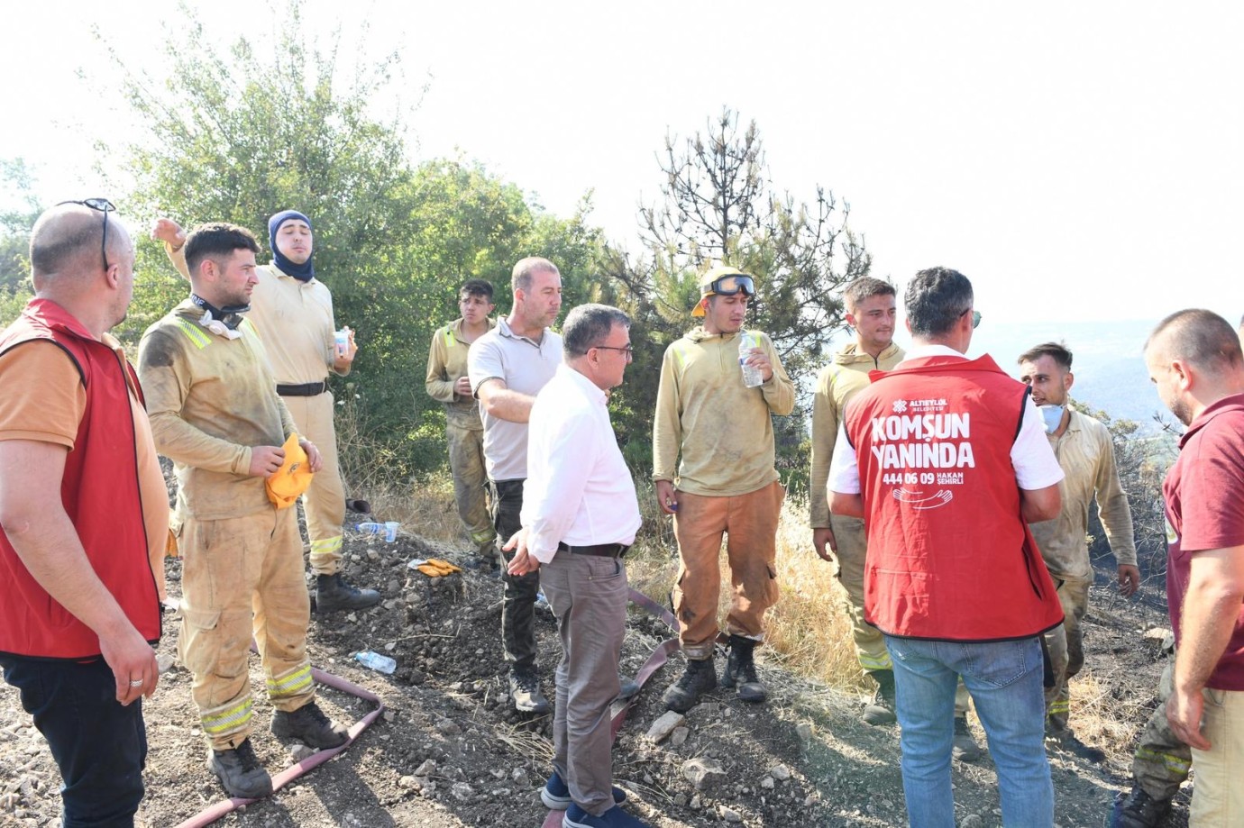 YANGININ BOYUTUNU BAŞKAN ŞEHİRLİ YERİNDE İNCELEDİ