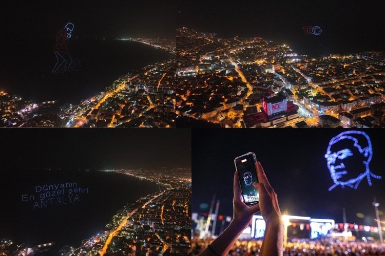 500 Drone ile Unutulmaz 100. Yıl Gösterisi
