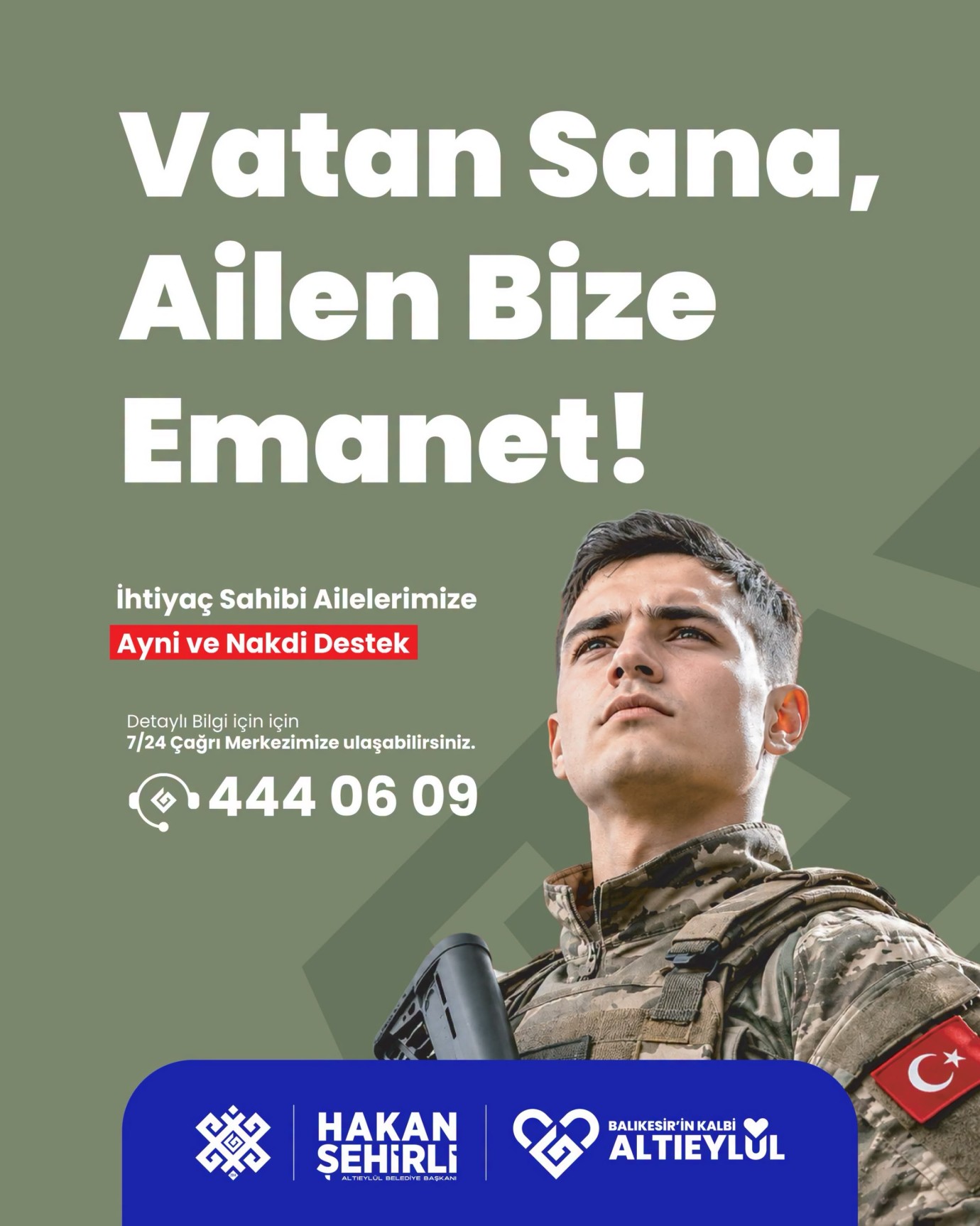 Başkan Şehirli: “Mehmetçiğimizin Ailesi Bizlere Emanettir”