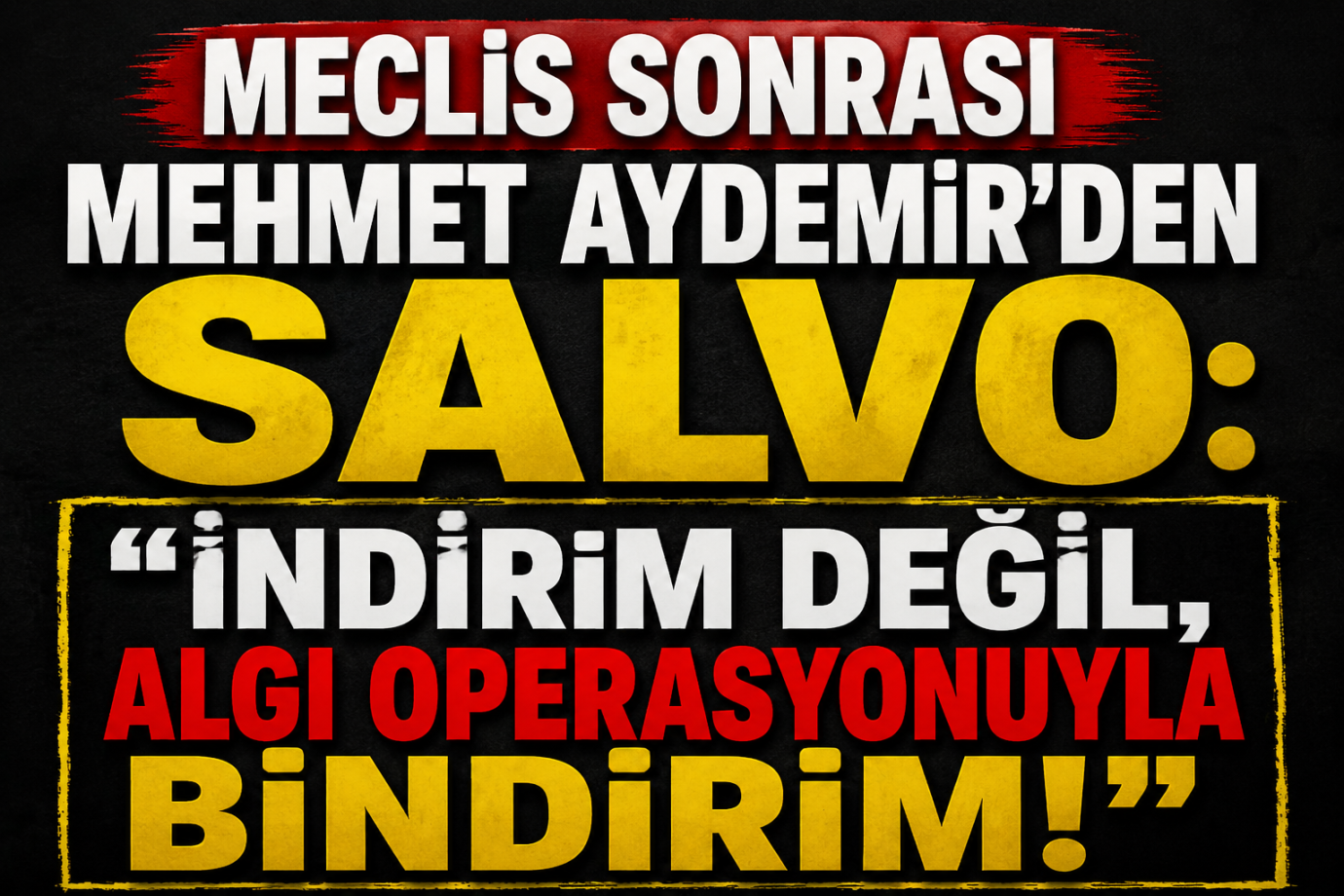 AYDEMİR’DEN SU TARİFESİ TEPKİSİ: “İNDİRİM DEĞİL, GİZLİ BİNDİRİM!”
